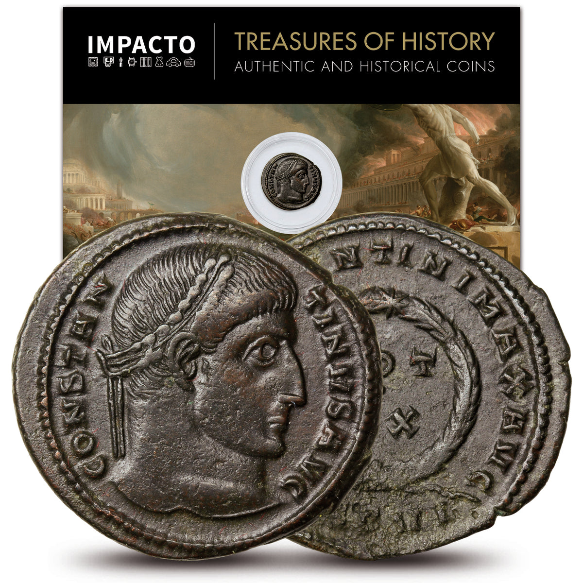 Moneda auténtica del Imperio Romano - Constantino I el Grande | Certificada