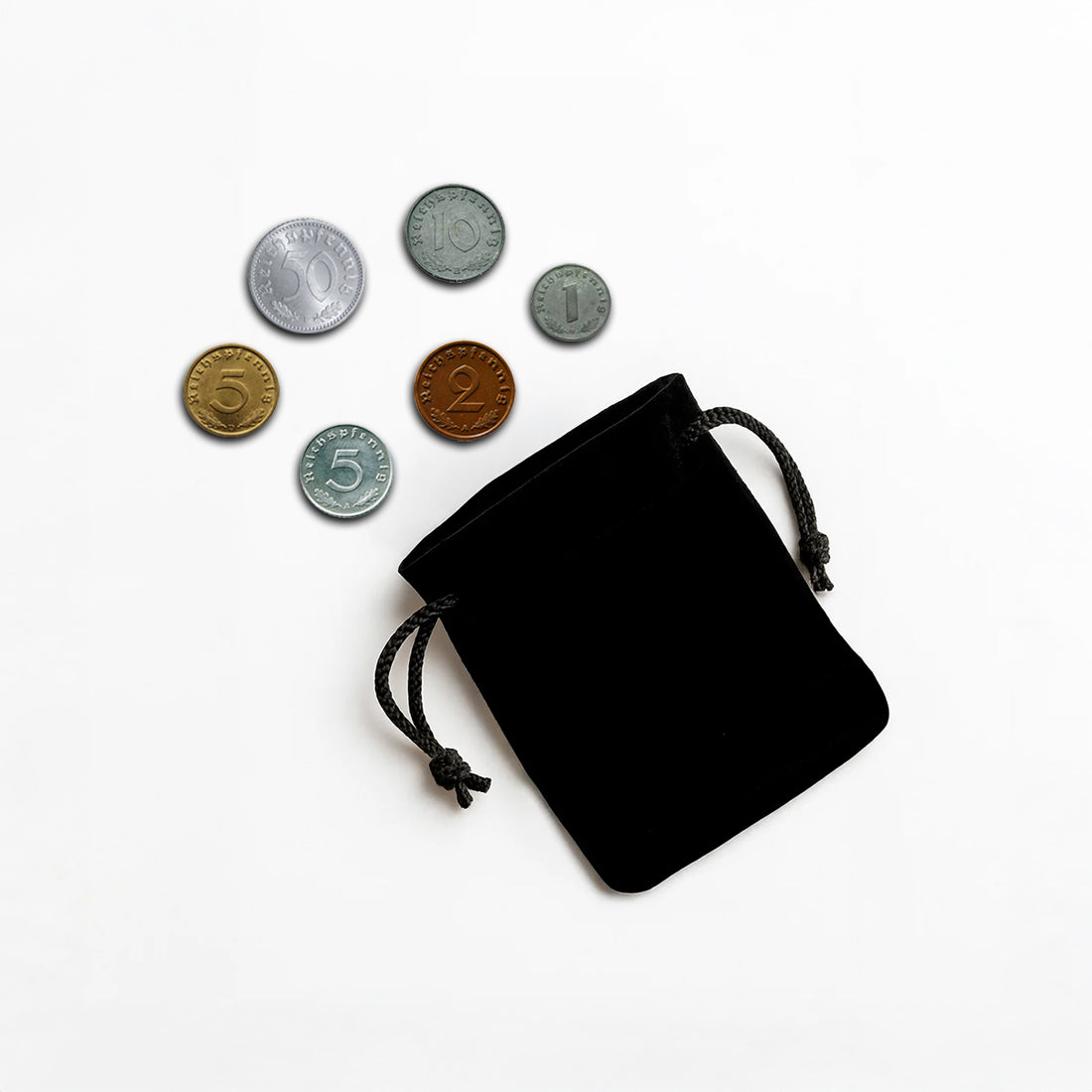 6 monedas auténticas de la Segunda Guerra Mundial - Tercer Reich en bolsa (1936-1945) | Certificadas