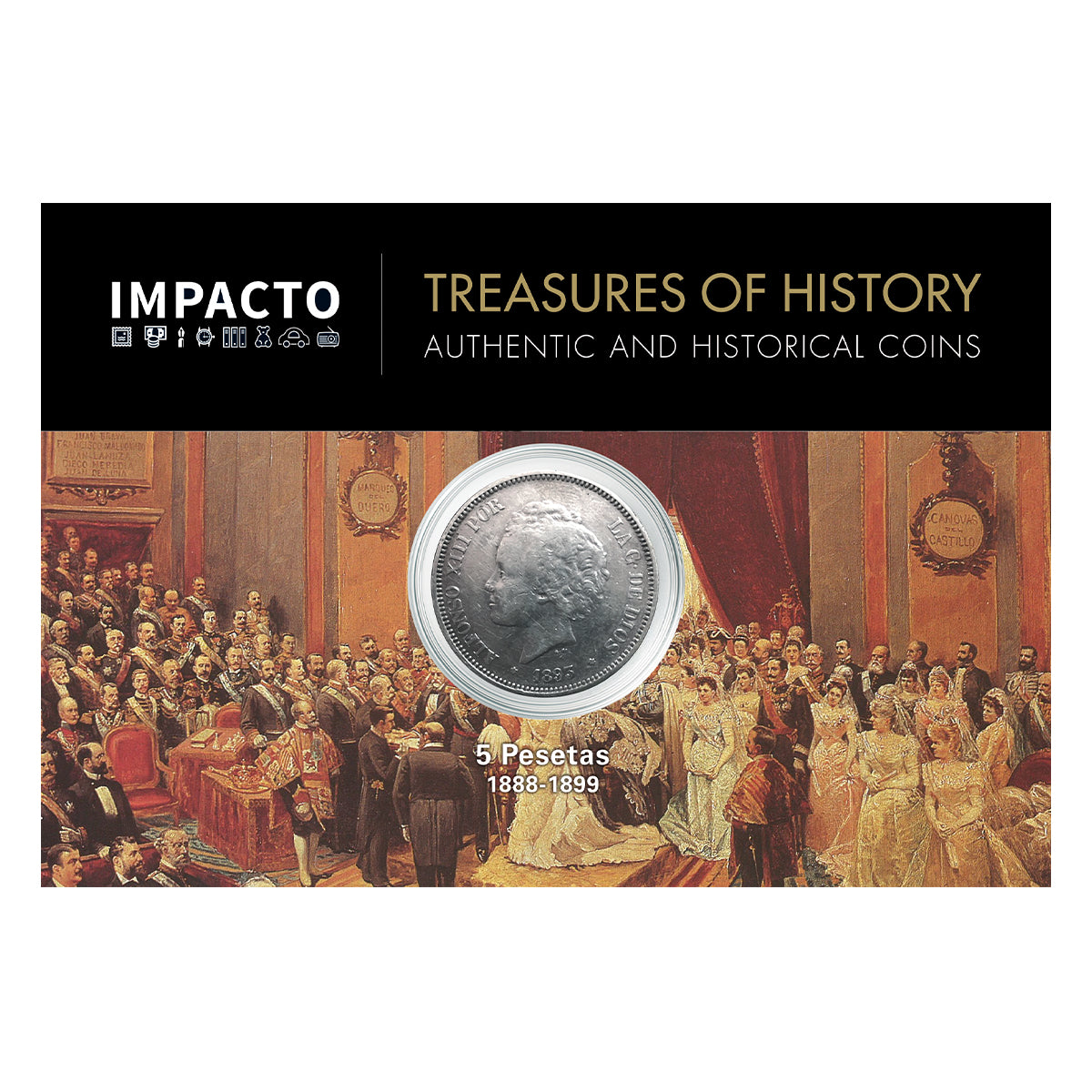 Moneda auténtica de la Monarquía Española - Duro de plata de Alfonso XIII El Rizos | Certificada