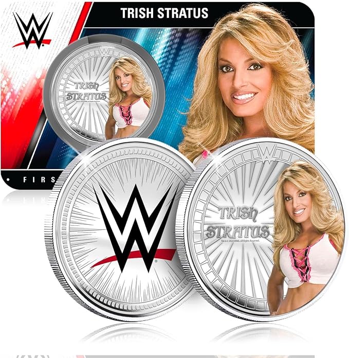 Authentic Silver-Plated Medal - WWE Trish Stratus | Official Product