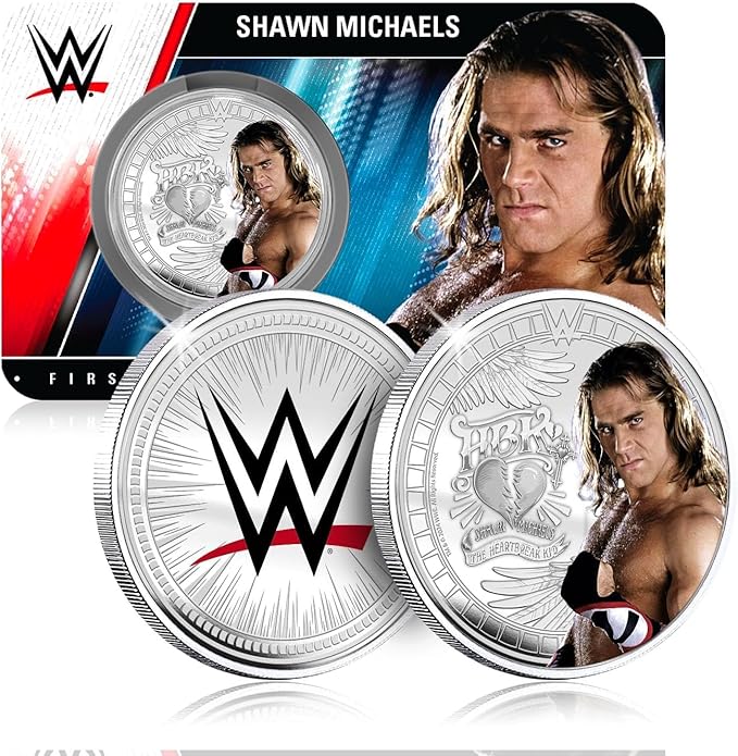Authentic Silver-Plated Medal - WWE Shawn Michaels | Official Product