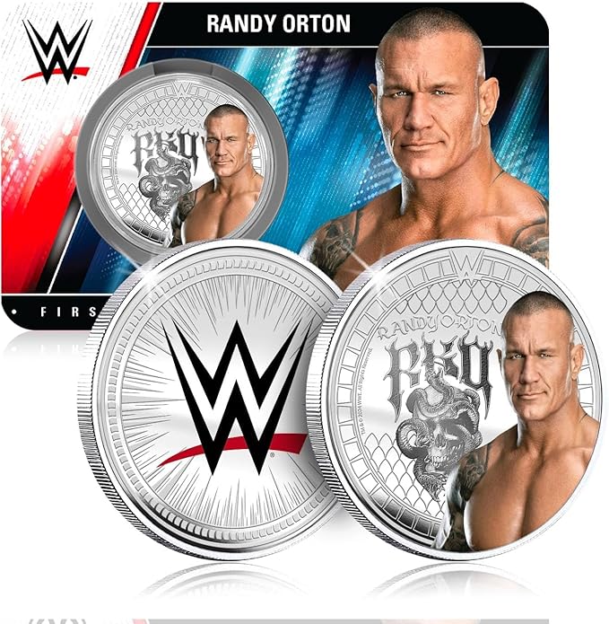 Authentic Silver-Plated Medal - WWE Randy Orton | Official Product
