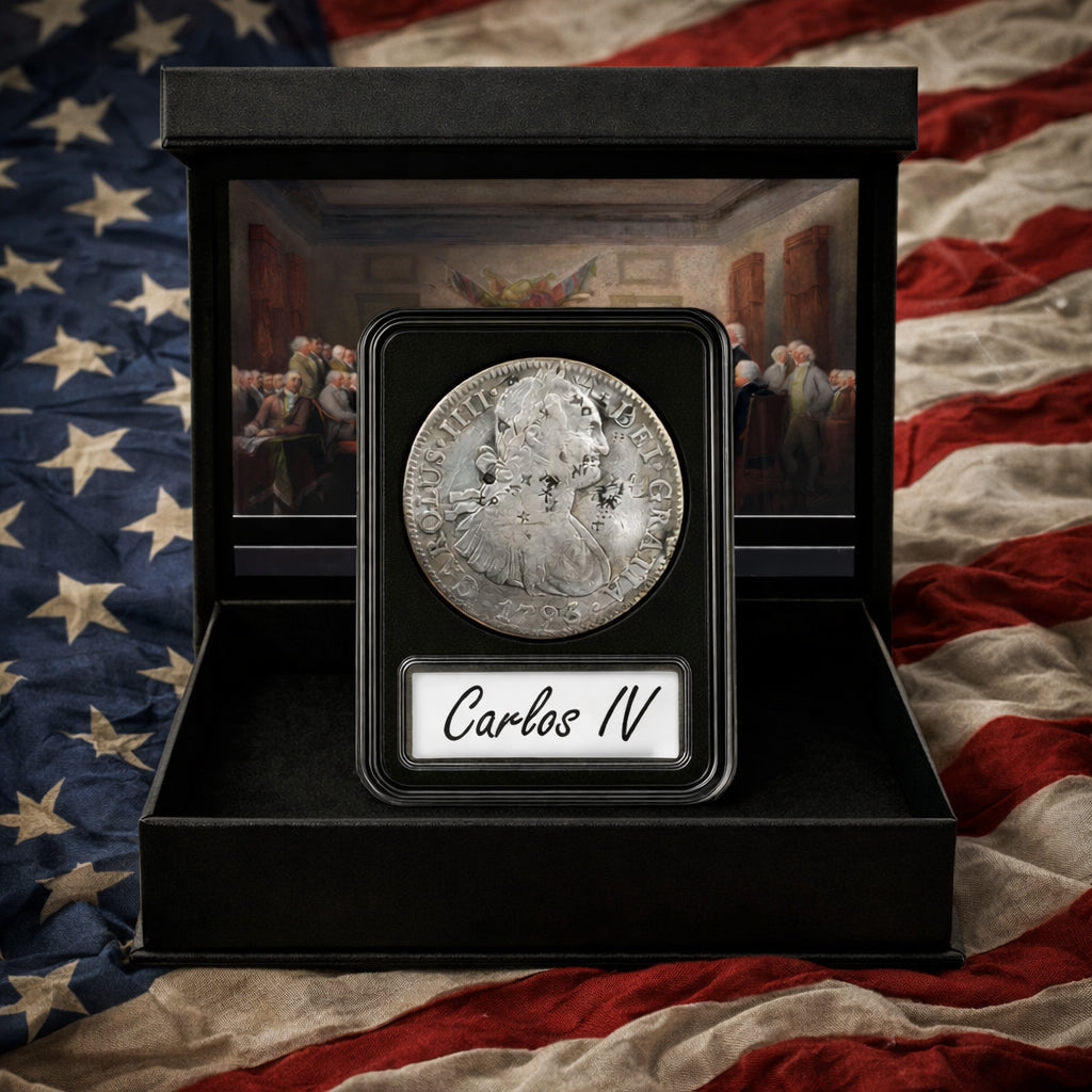 Moneda de 8 Reales de Carlos IV 1793-1808 – El Primer Dólar de América | Certificada