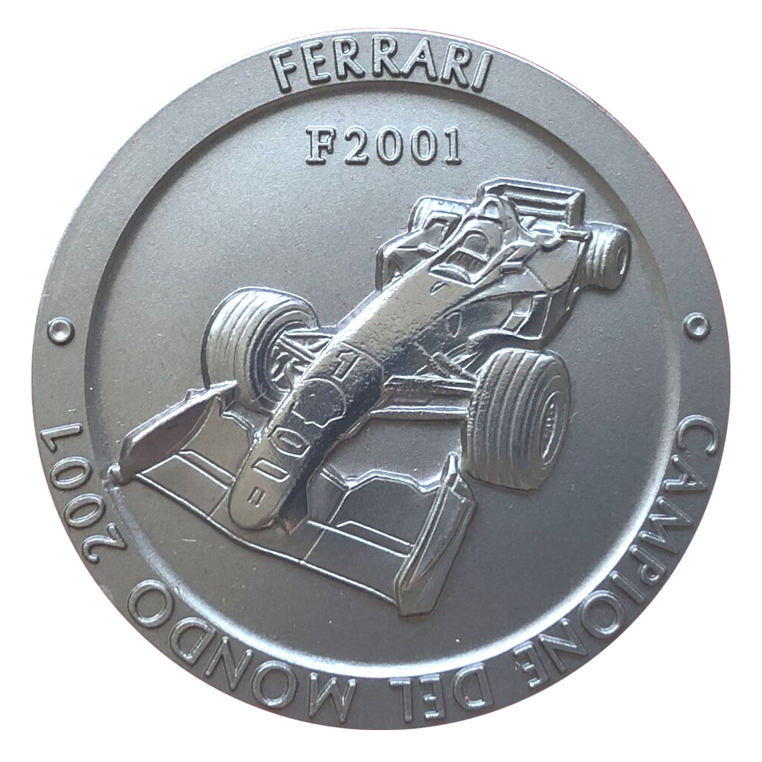 Medalla oficial del Campeonato Ferrari de F1: titanio, edición 2001