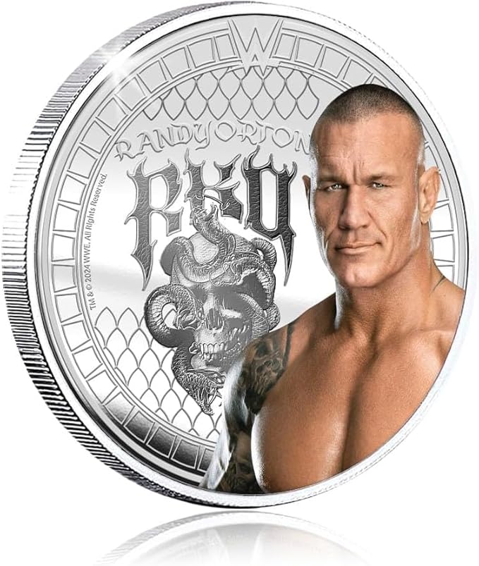 Authentic Silver-Plated Medal - WWE Randy Orton | Official Product