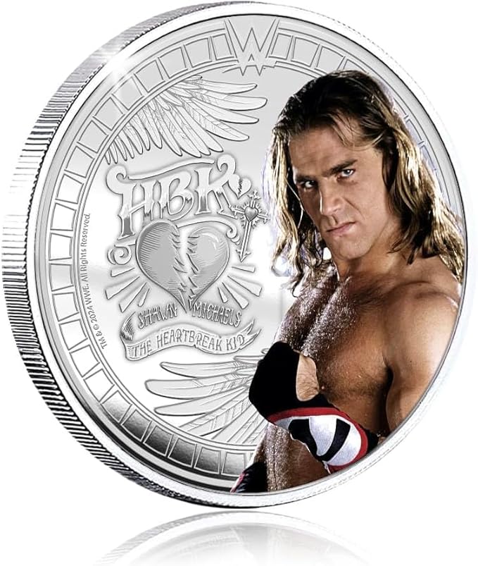 Authentic Silver-Plated Medal - WWE Shawn Michaels | Official Product
