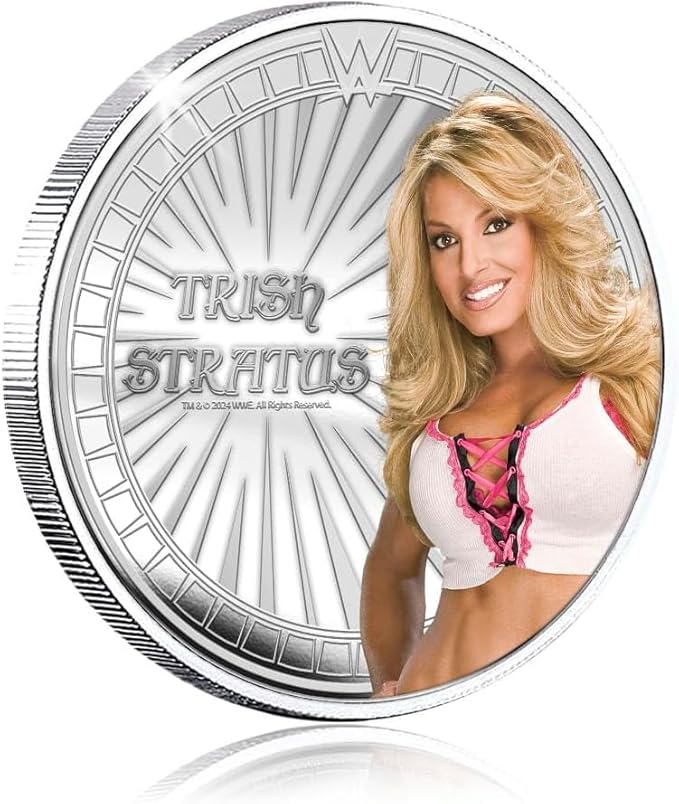 Authentic Silver-Plated Medal - WWE Trish Stratus | Official Product