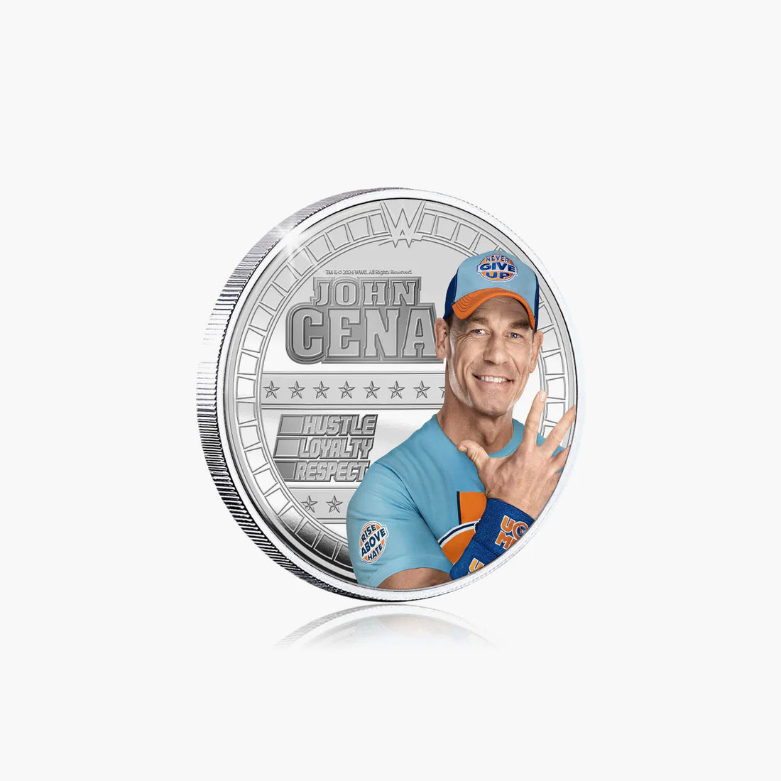 Authentic Silver-Plated Medal - WWE John Cena | Official Product