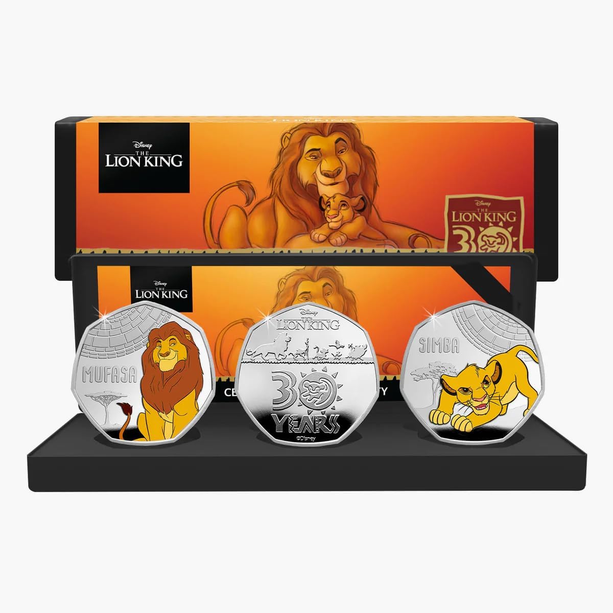 Coin and 2 authentic silver-plated medals - 30th Anniversary of The Lion King | Official Product