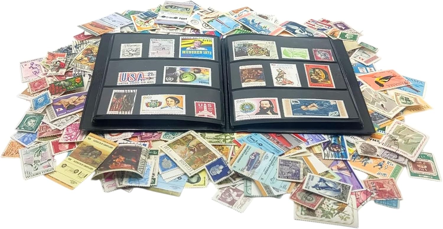 500 America Stamps Collection | Collector Album Included