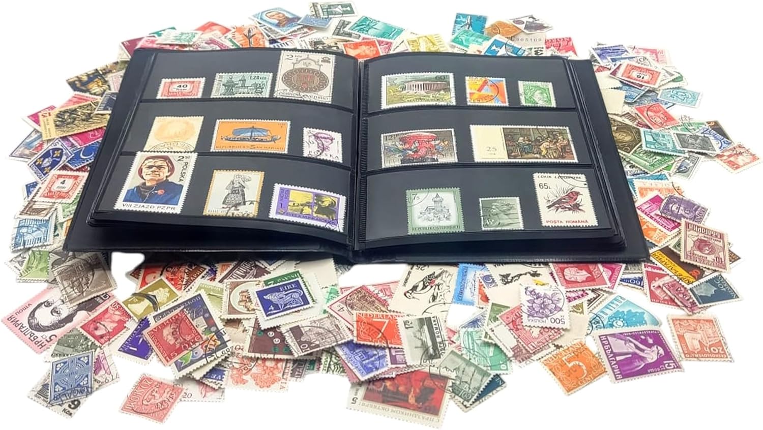 500 Europe Stamps Collection | Collector Album Included