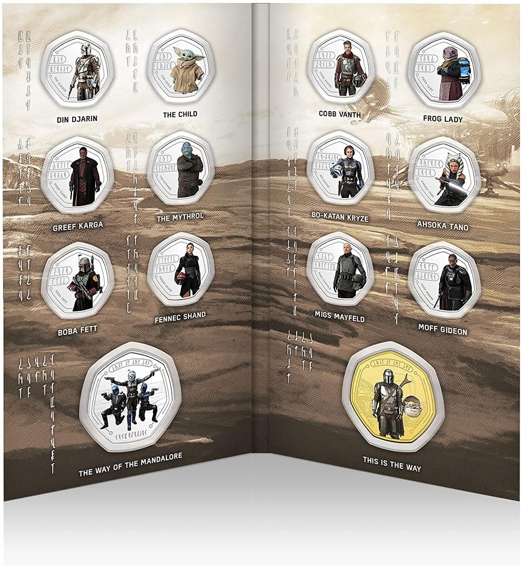 14 authentic coins plated in silver and gold - Mandalorian Collection | Official Product
