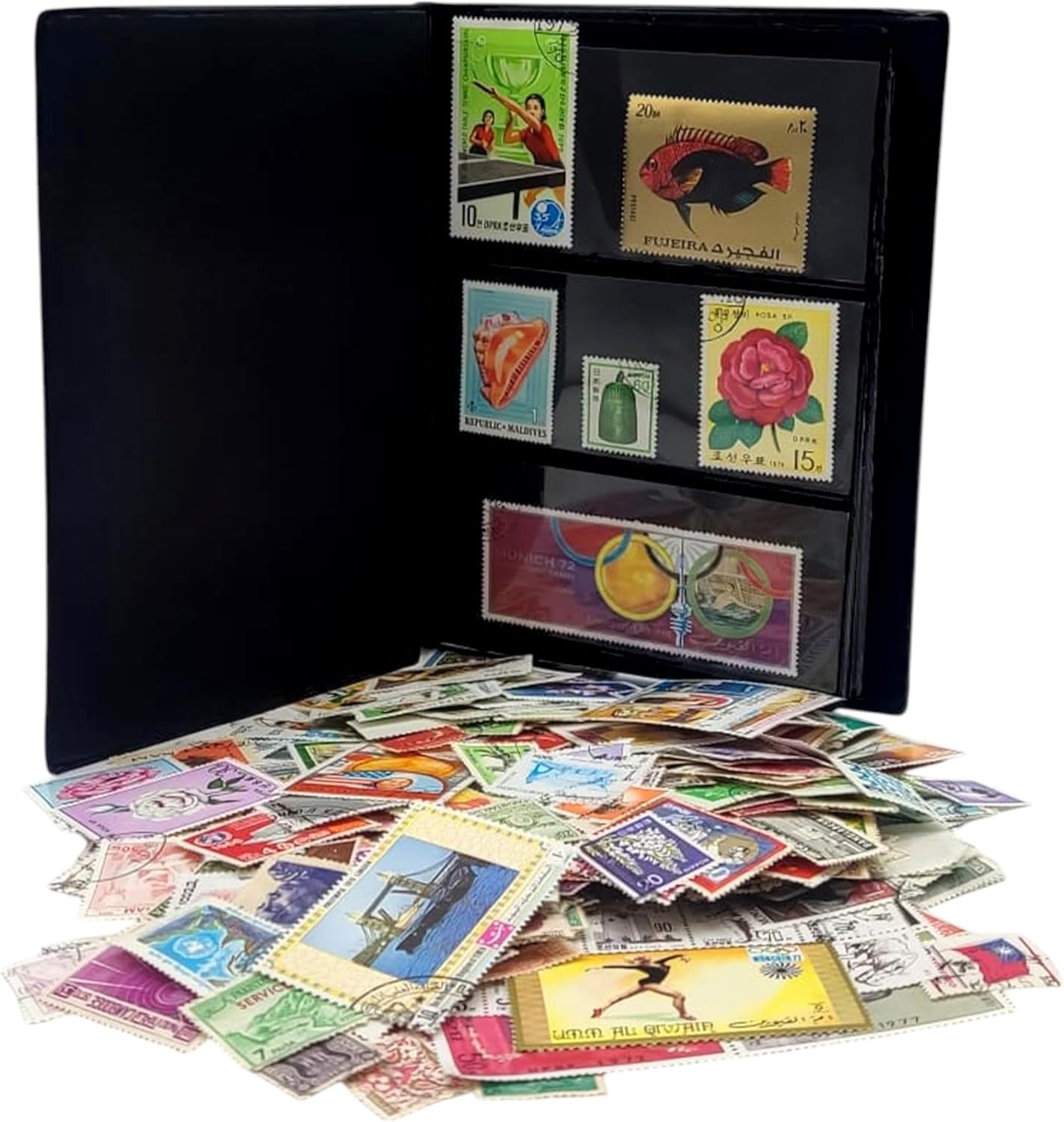 500 Asia Stamps Collection | Collector Album Included