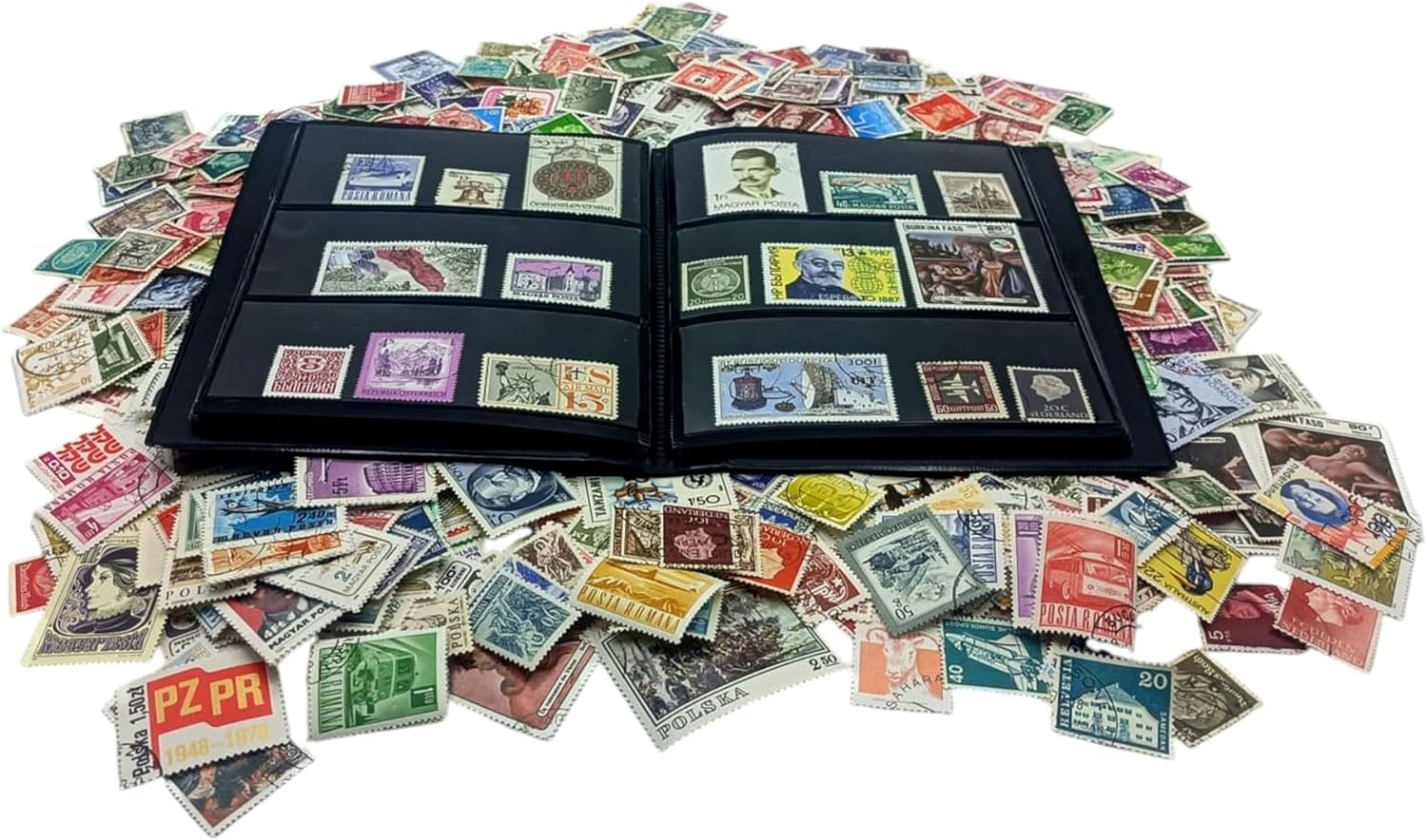 1000 World Stamps Collection | Collector Album Included