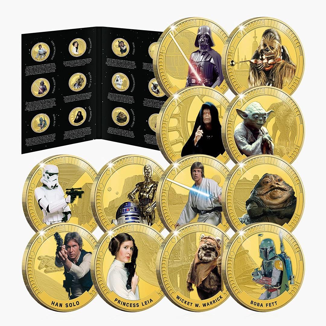 12 authentic medals plated in 24K gold - Complete collection | Official product