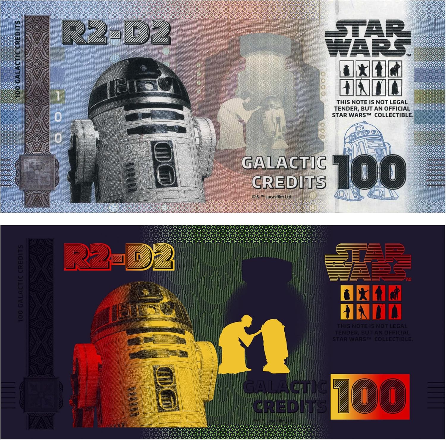 Billete Star Wars Oficial de Colección - R2-D2 & C-3PO