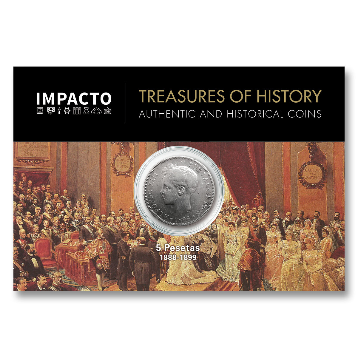 Moneda auténtica de la Monarquía Española - Duro de plata de Alfonso XIII El Cadete | Certificada