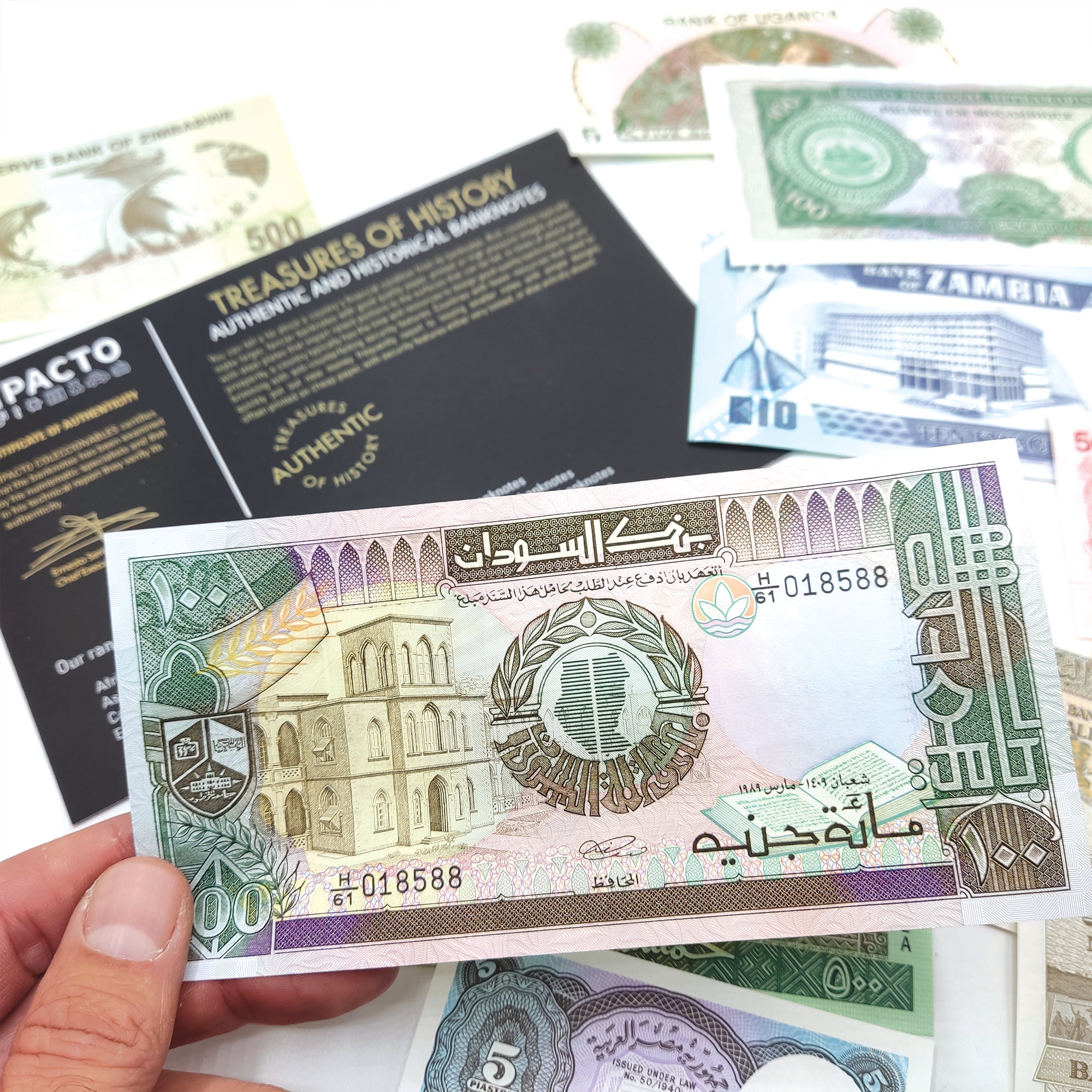 10 billetes auténticos de África | Certificados