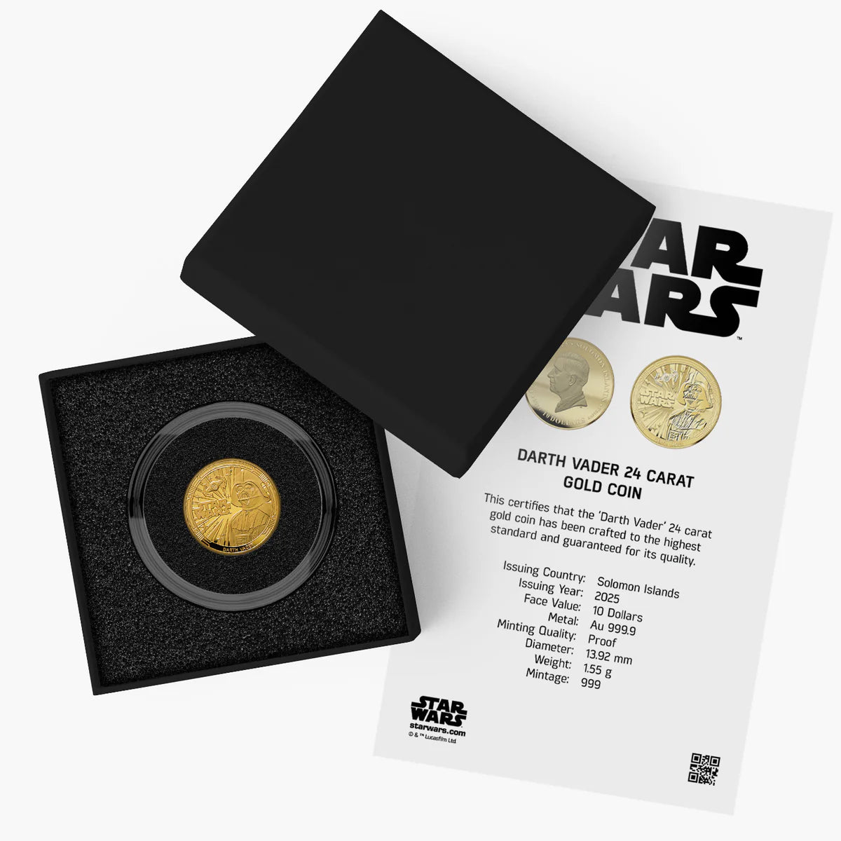 Echte Goldmünze – Star Wars 2025 10 $ Salomon-Inseln 2025 | Offizielles Produkt