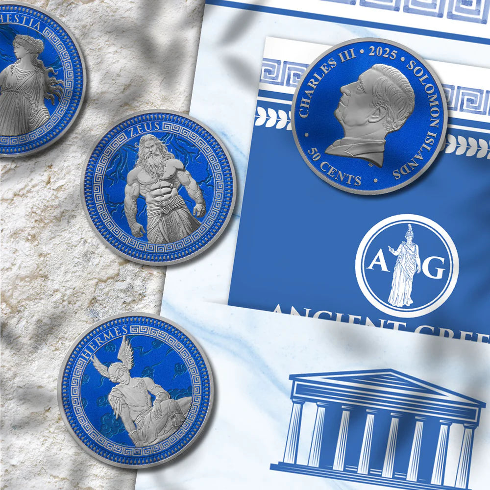 Entregas 4 - Suscripción Mensual - ATENEA - 12 monedas auténticas Colección Dioses de la Antigua Grecia | Certificadas