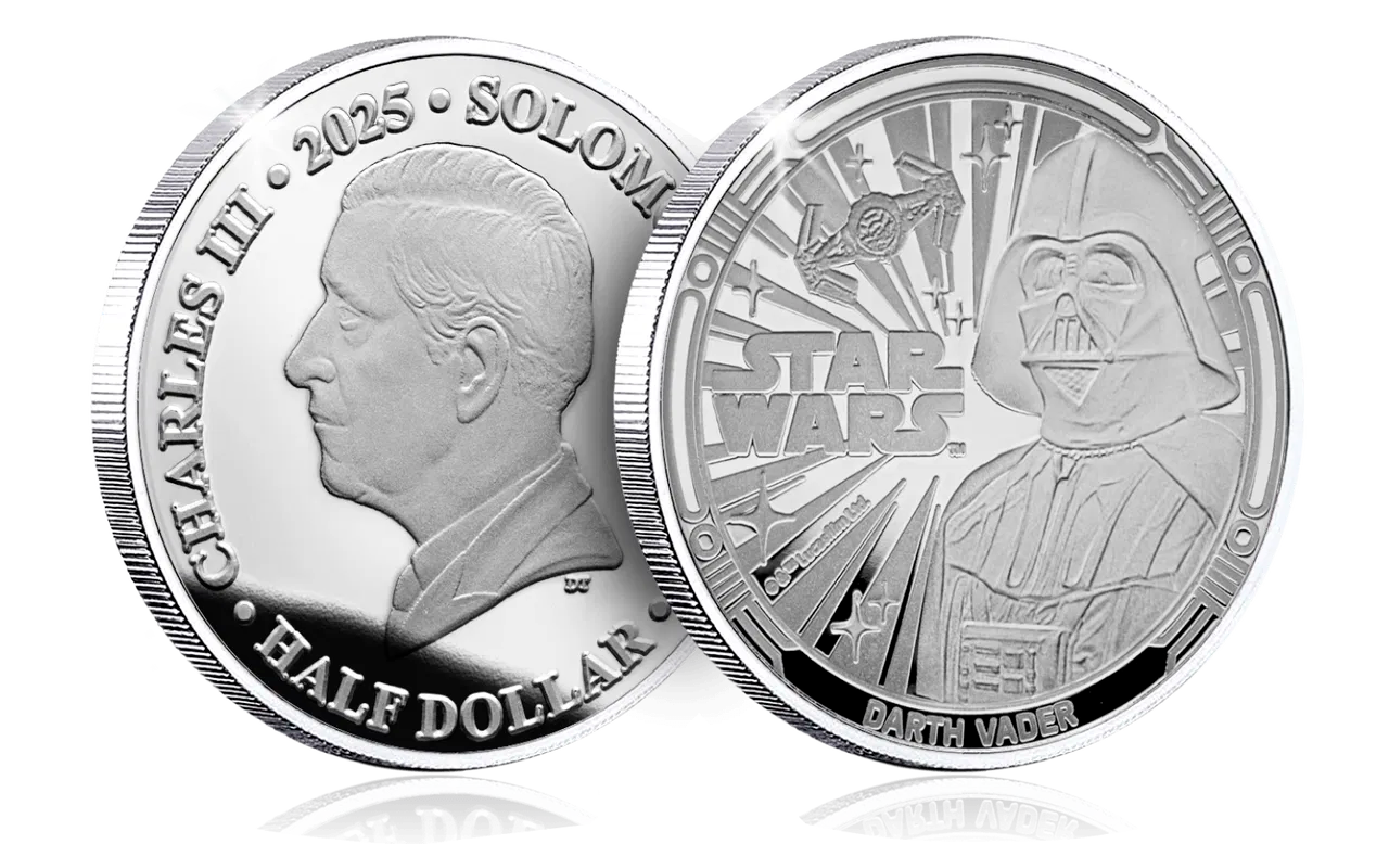 Moneda oficial Star Wars 2025 - Plata