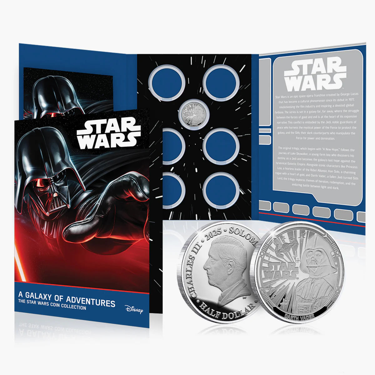 Monthly subscription - 6 authentic coins plated in 24K silver and gold - First delivery Star Wars 2025 | Official Product