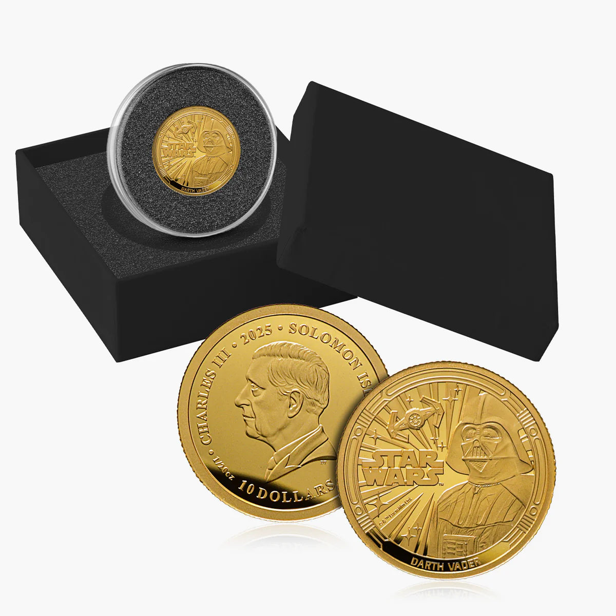 Echte Goldmünze – Star Wars 2025 10 $ Salomon-Inseln 2025 | Offizielles Produkt