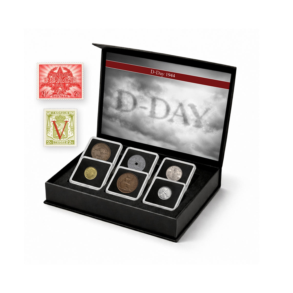 6 authentic World War II coins - Normandy Landings (1944) | Certified