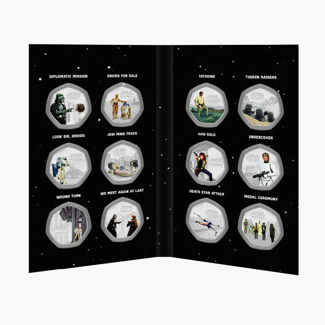 12 authentic silver-plated coins - 45th Anniversary Star Wars | Official Product