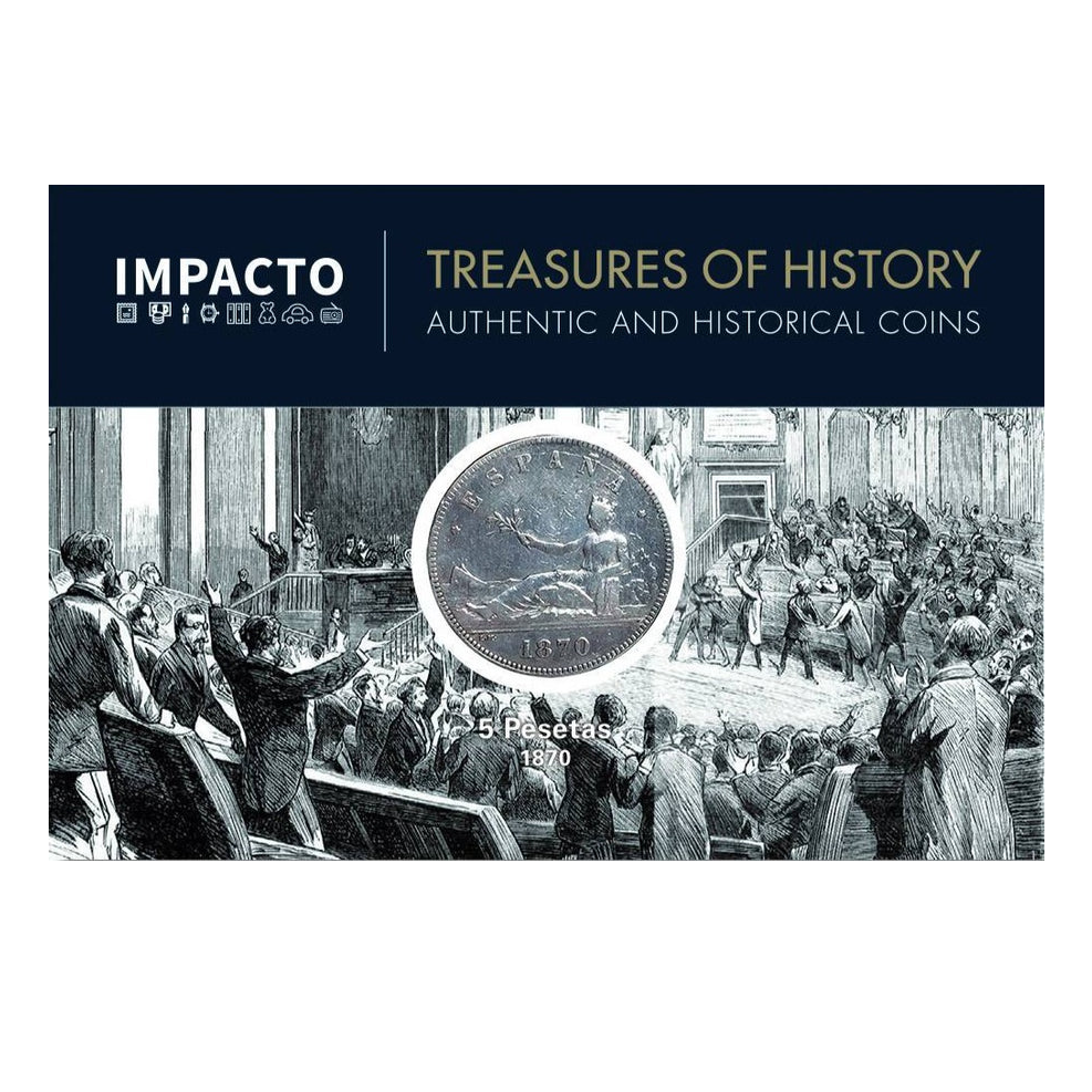 moneda 5 pesetas 1870 plata gobierno provisional encapsulada