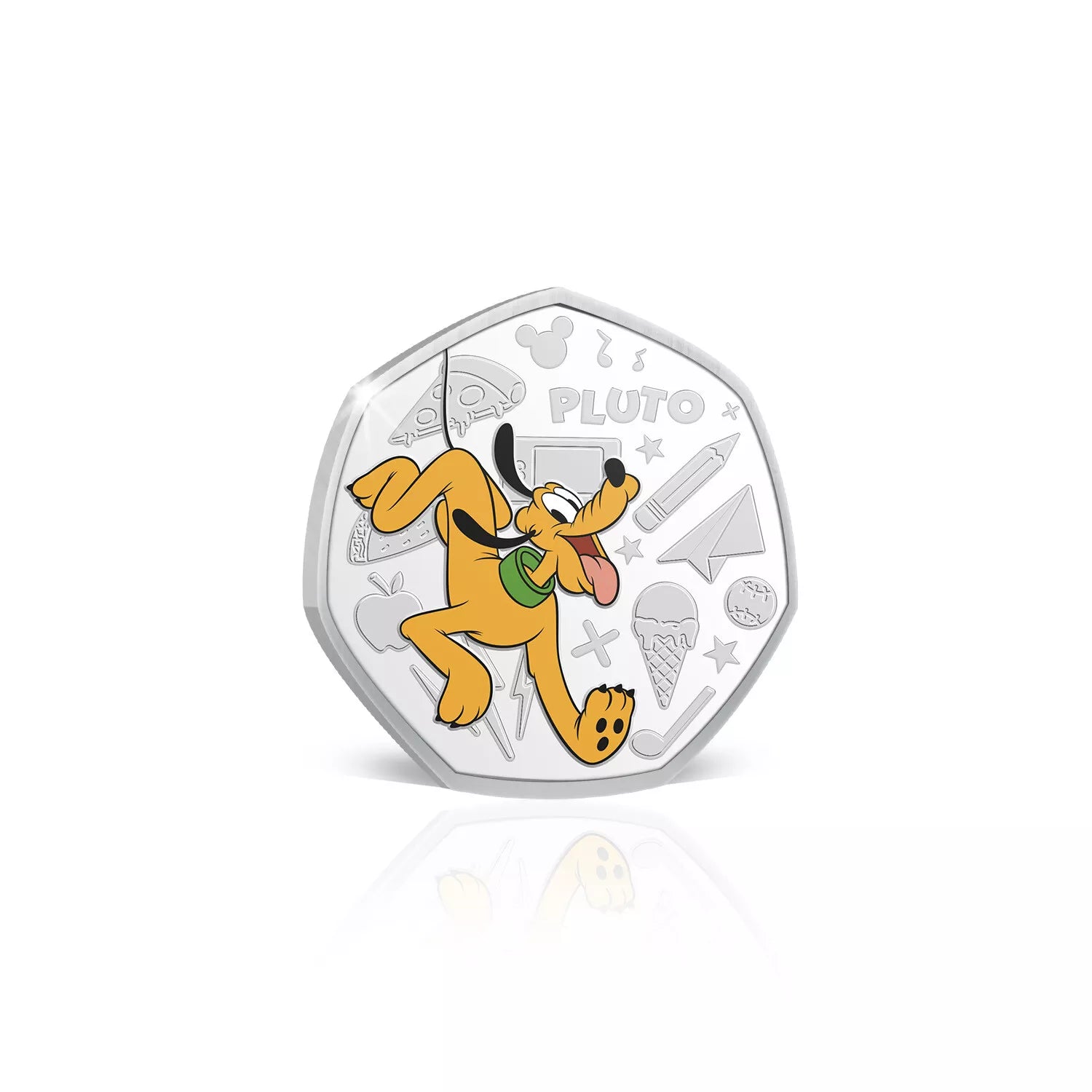 Disney. Pluto commemorative medal. Silver-plated.