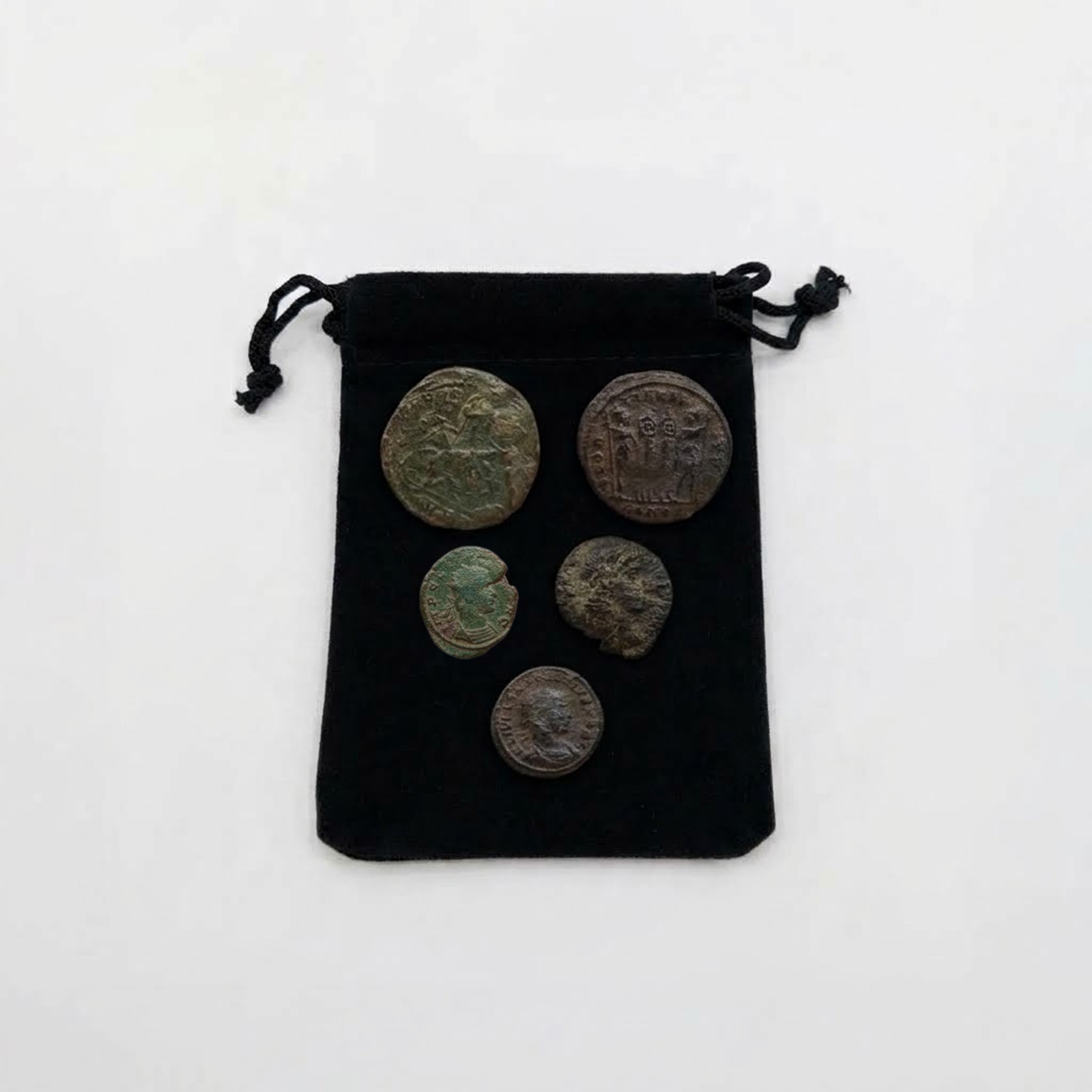 5 Monedas auténticas del Imperio Romano - Emperadores y Dioses | Certificadas