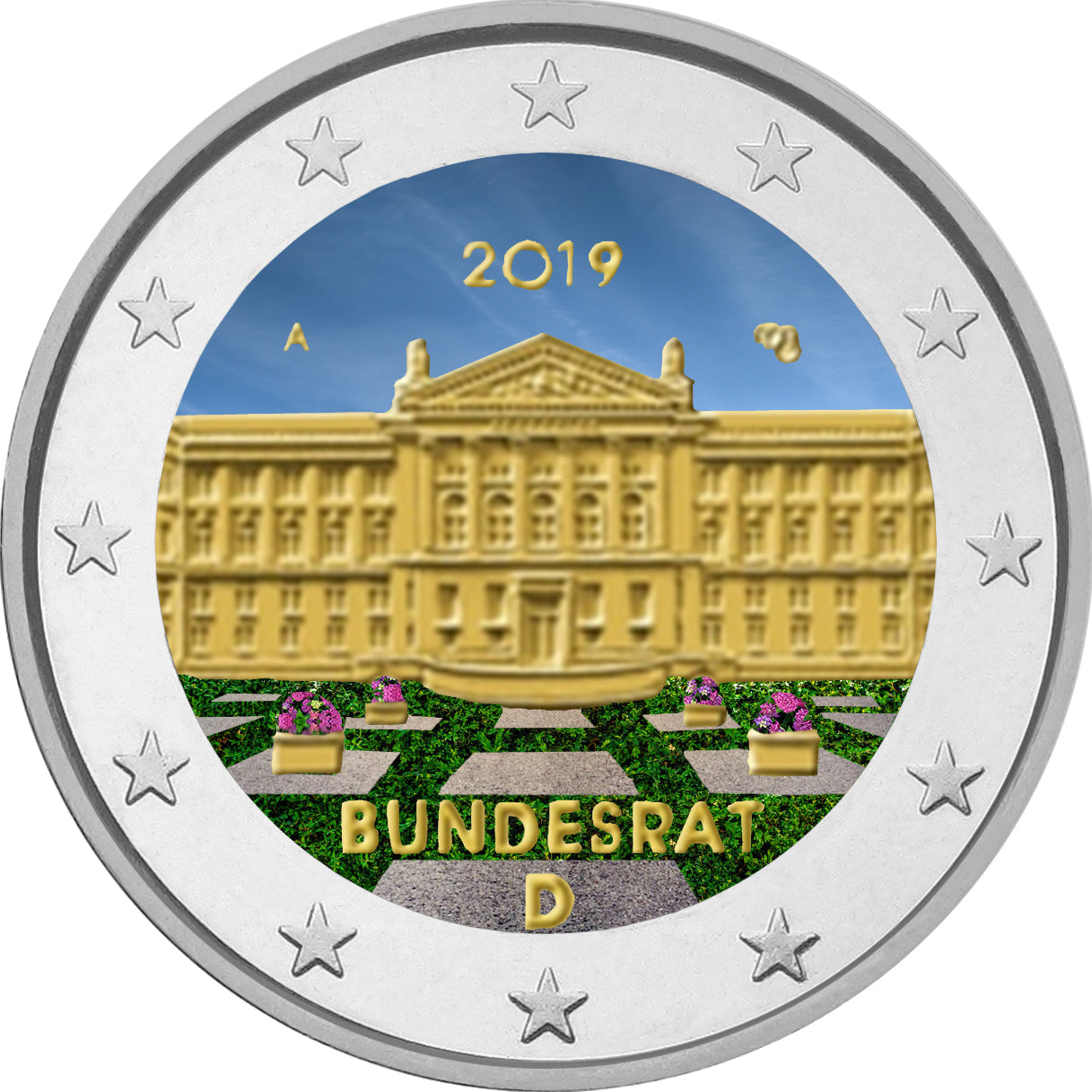 Germany - 2 Euro Colored 2019, Bundesrat.