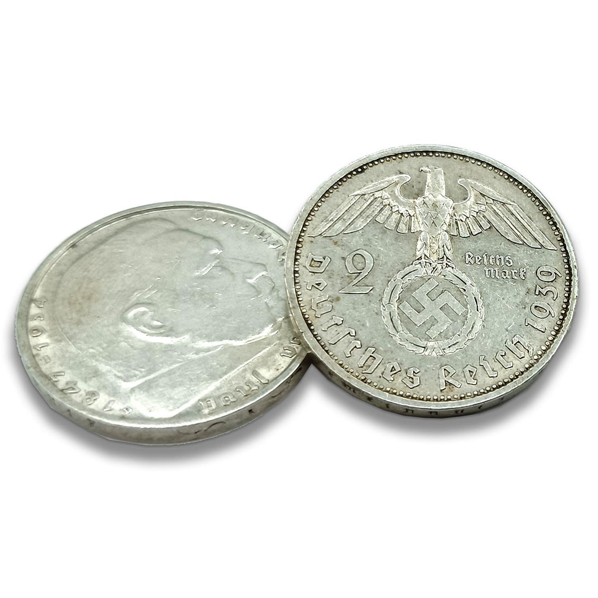 Moneda auténtica de Plata de la Segunda Guerra Mundial - Los 2 Marcos Nazis (1936-1939) | Certificada