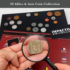 WW2 World Currency - 20 Authentic Coins used during World War 2 - Allies & Axis Powers Collection