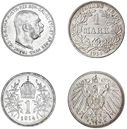2 Original Coins from The Great War 1914 - The Central Powers German Empire and The Austro-Hungarian Empire