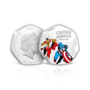 Colección completa Capitán America - 12+2 monedas Edición Limitada y Oficial Marvel.