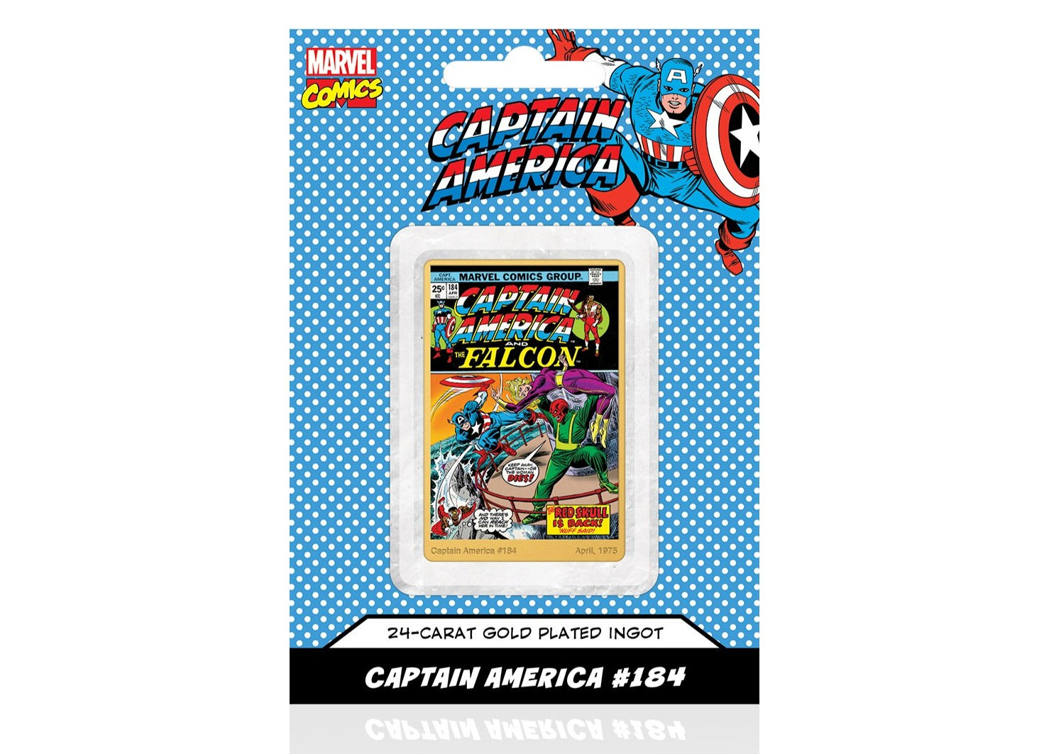 Marvel Comics Capitán América, Lingote bañado en Oro 24 Quilates  - 'Cap's Back' #184