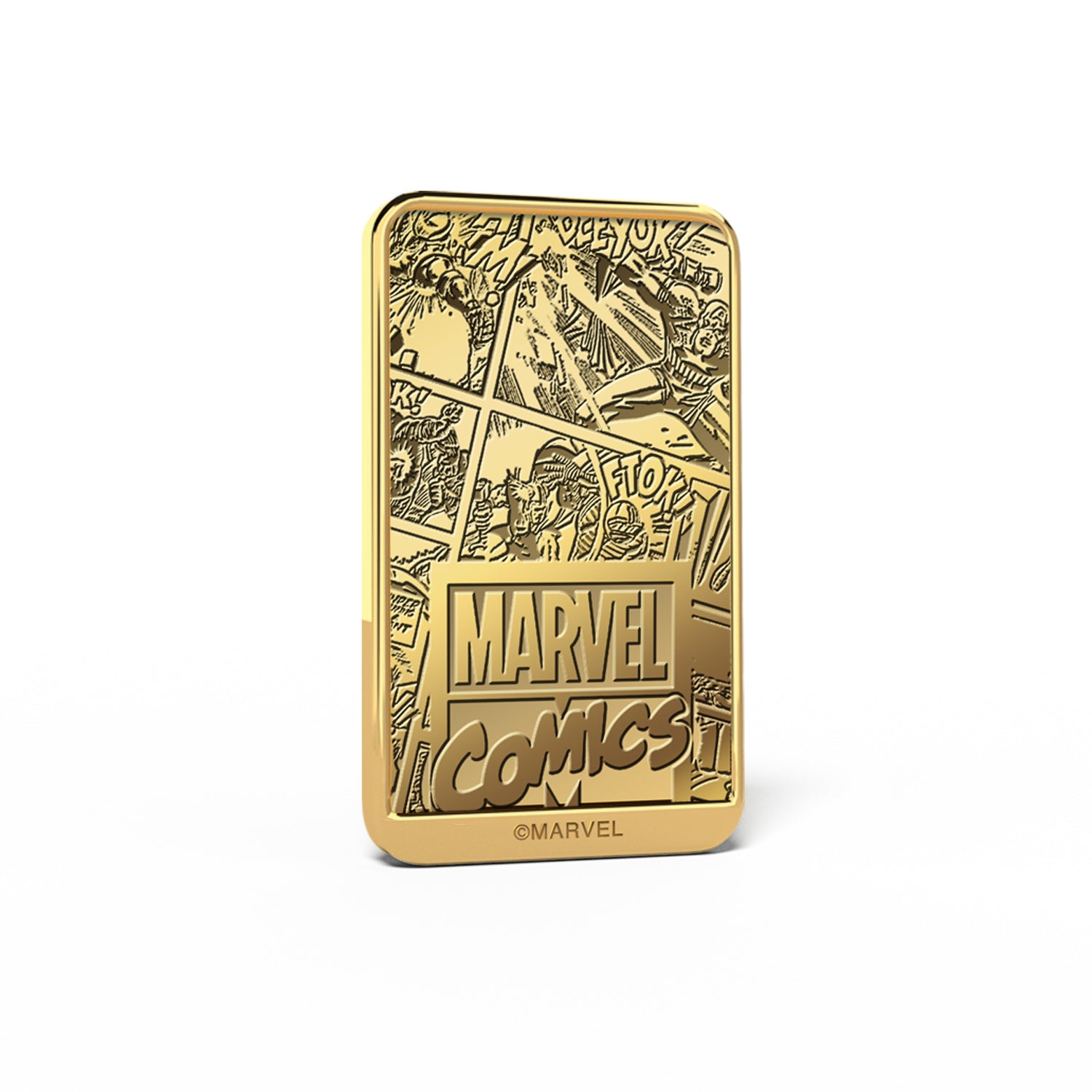 24 Karat vergoldeter Barren – CAPTAIN AMERICA Marvel Comic #104 (1972) | Offizielles Produkt
