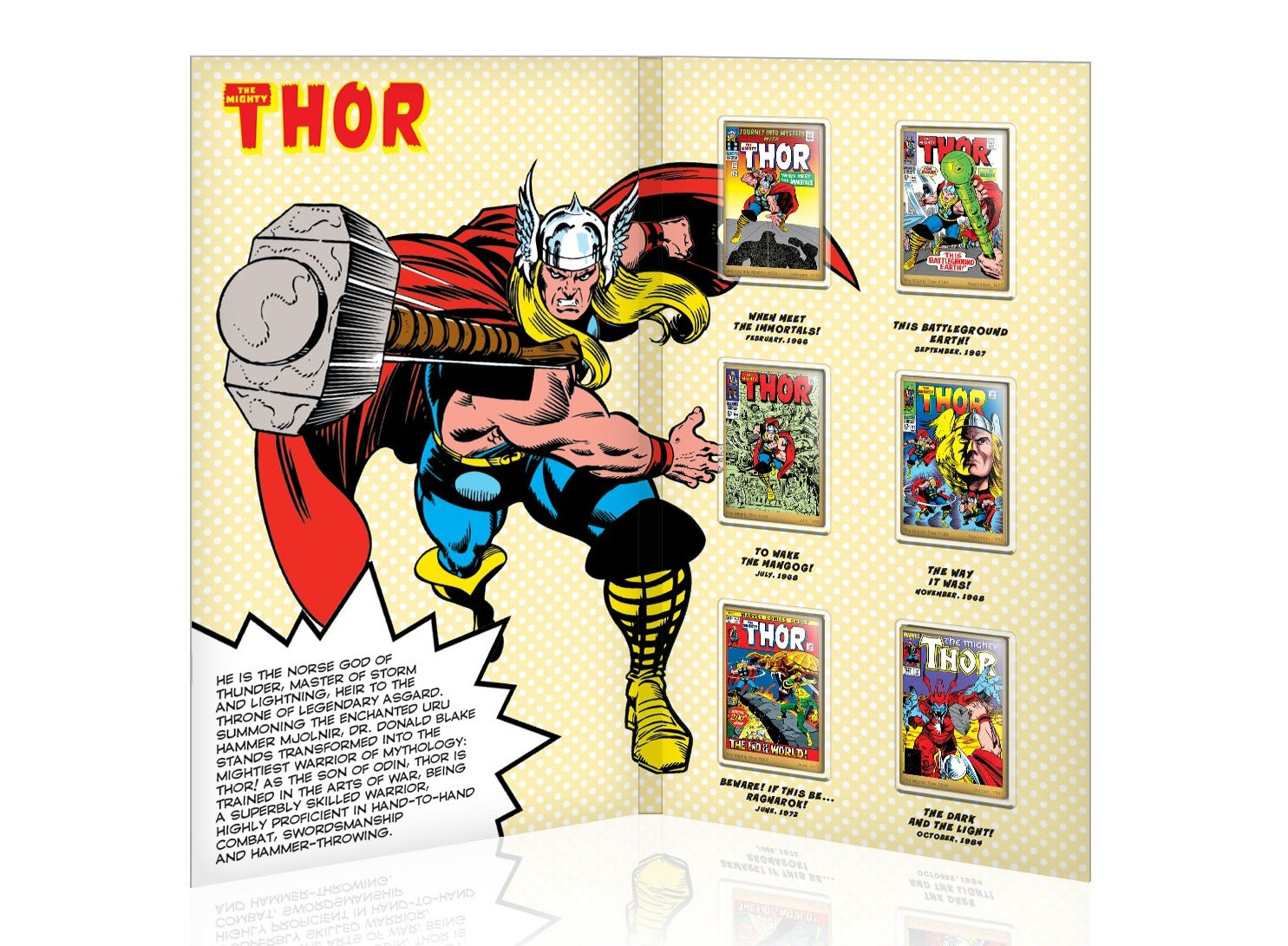 Marvel Comics Colección Completa Thor, 6 Lingotes bañados en Oro 24 Quilates