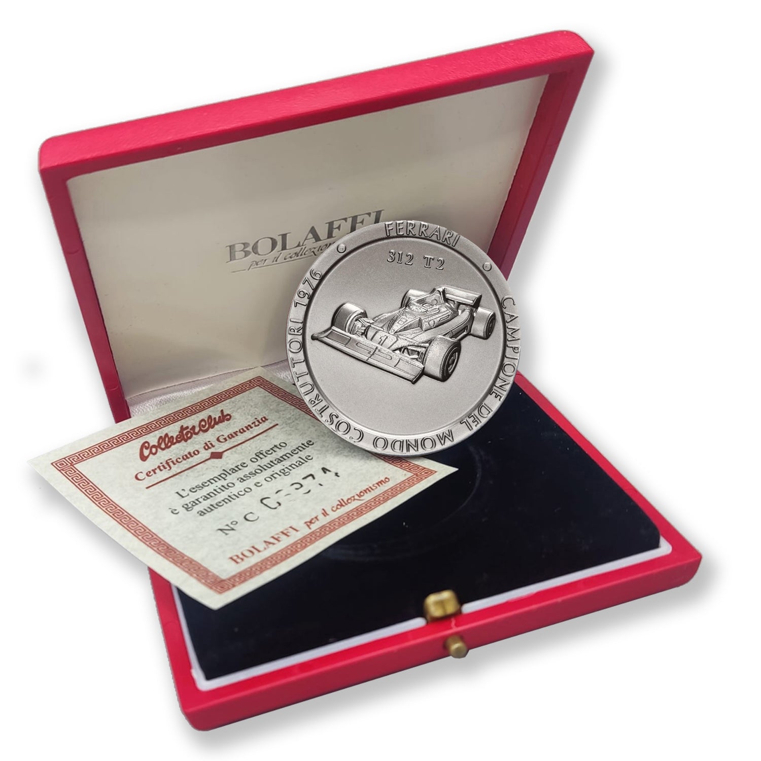 Official Ferrari F1 Championship Medal: Titanium, 1976. 1312T2 Edition