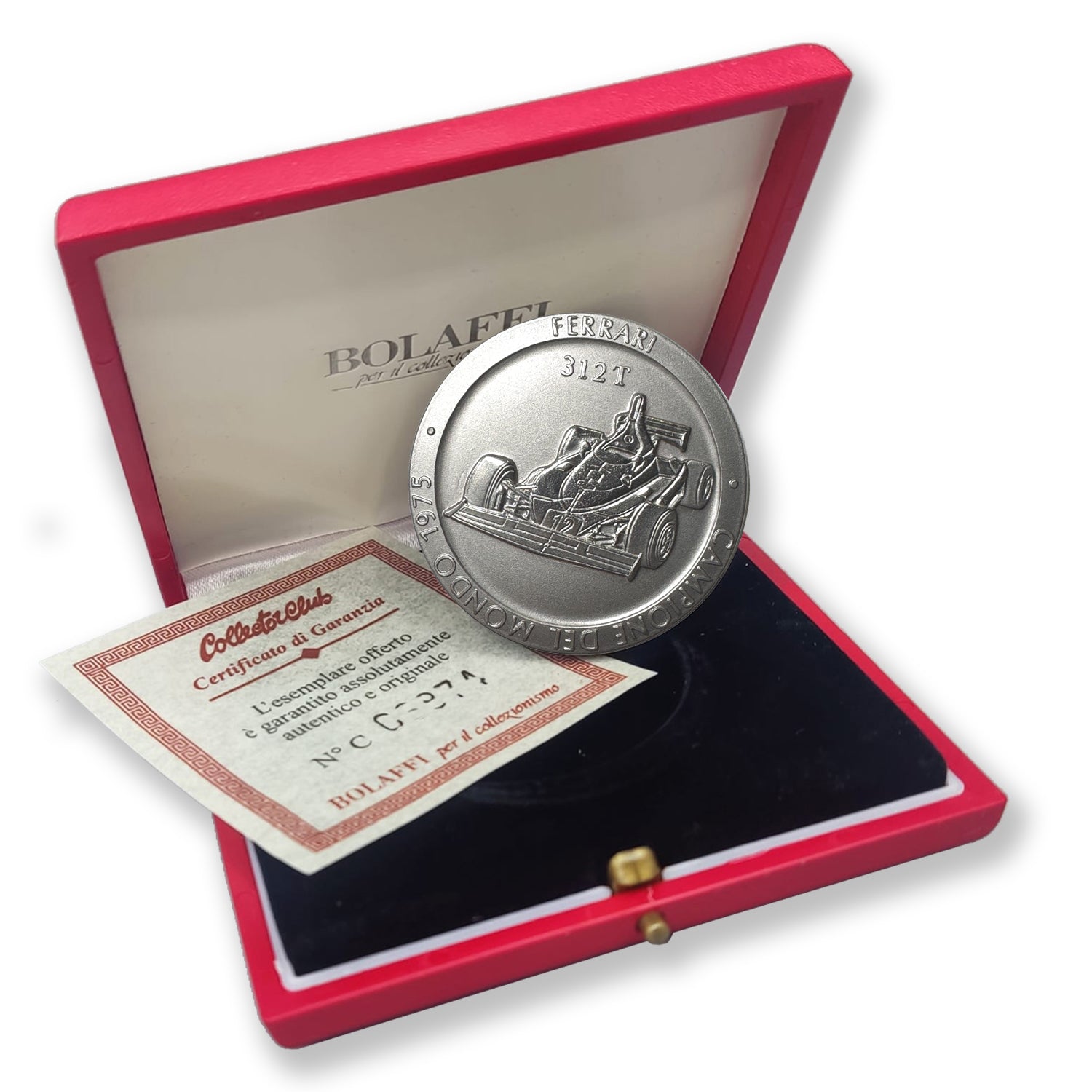 Official Ferrari F1 Championship Medal: Titanium, 1975. 312T Edition