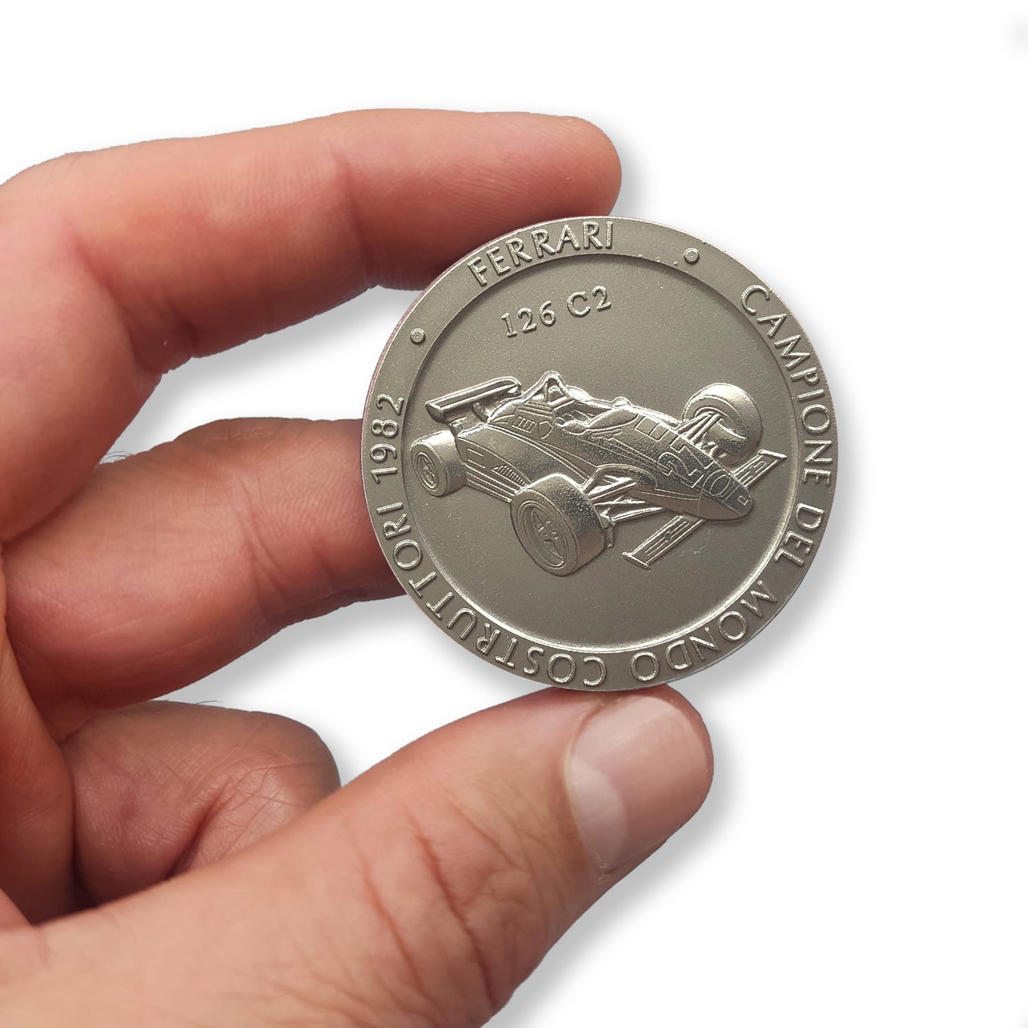 Official Ferrari F1 Championship Medal: Titanium, 1982. 126C2 Edition