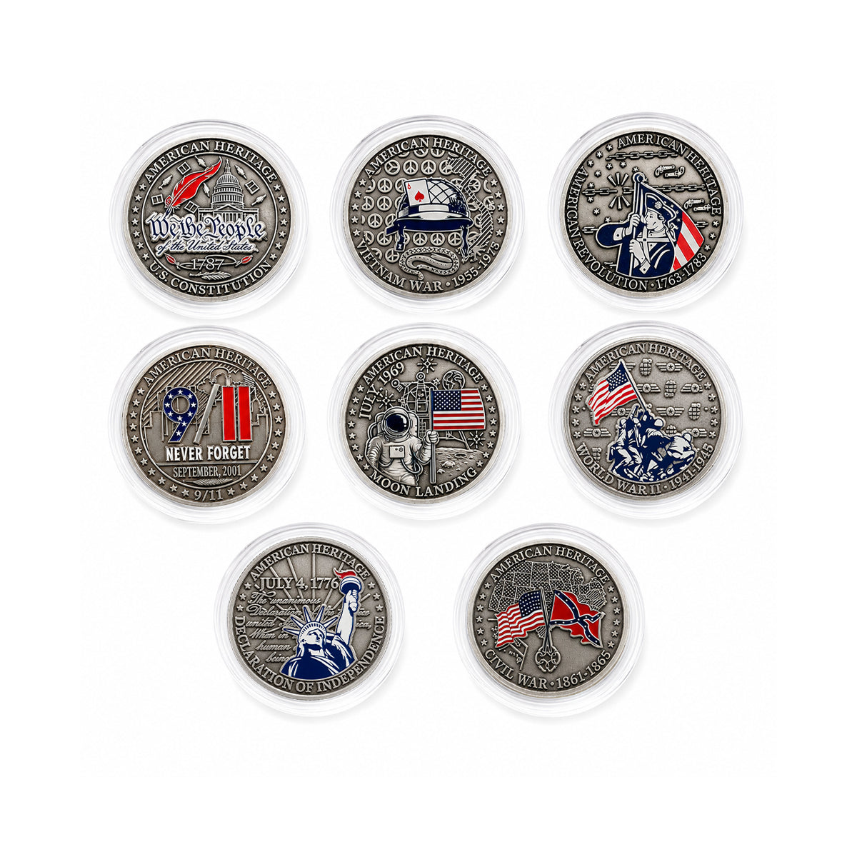 8 medallas auténticas - COLECCIÓN American Heritage