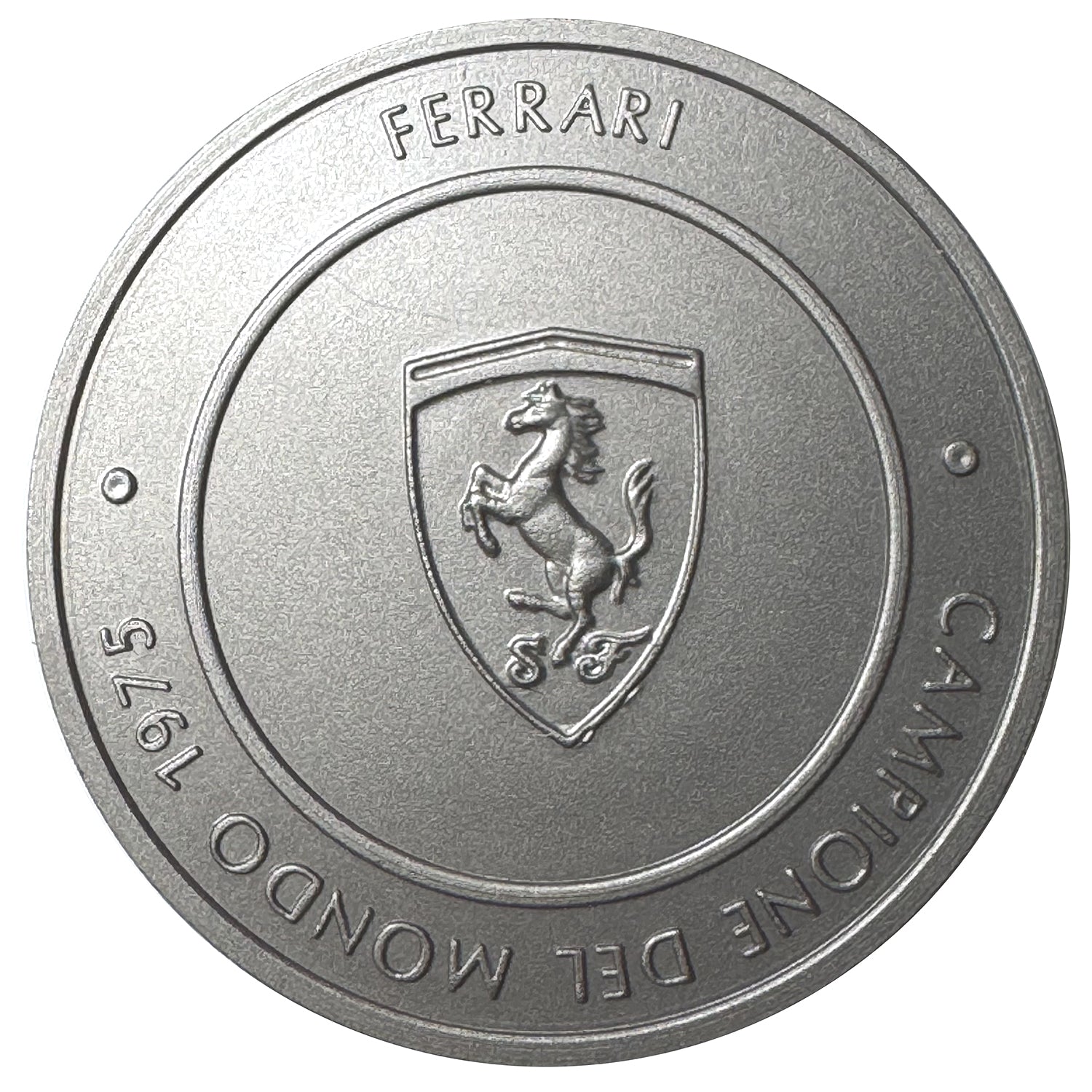 Official Ferrari F1 Championship Medal: Titanium, 1975. 312T Edition