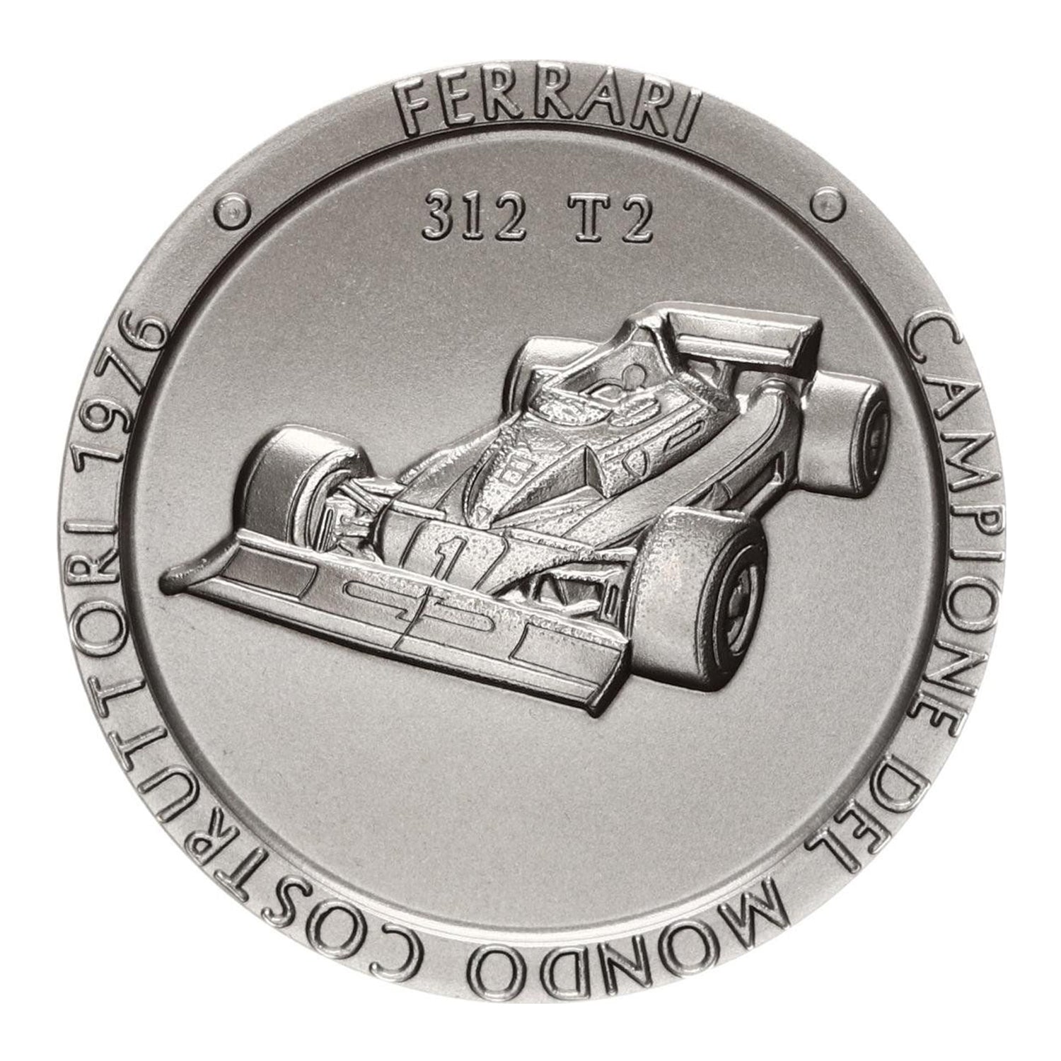 Official Ferrari F1 Championship Medal: Titanium, 1976. 1312T2 Edition