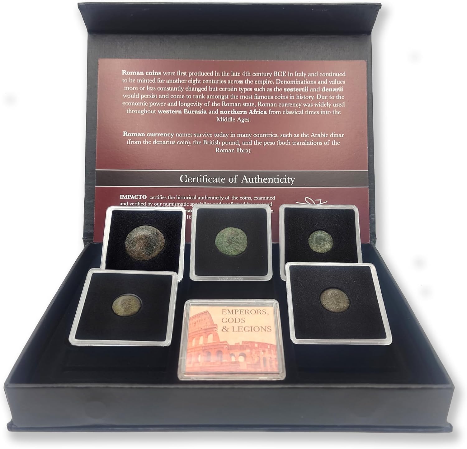 Certified Collection of 5 Authentic Roman Coins