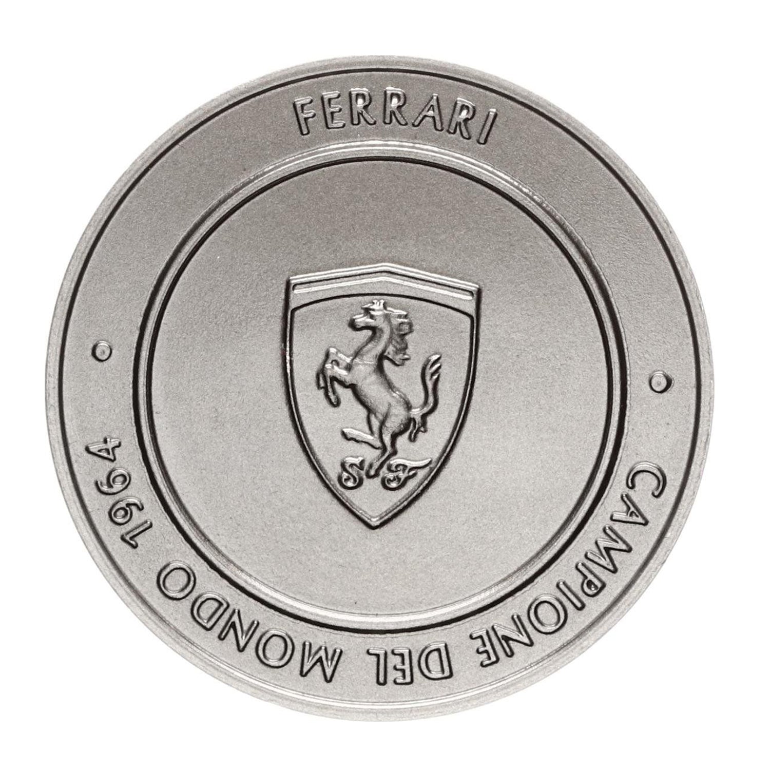 Official Ferrari F1 Championship Medal: Titanium, 1964. 158F1 Edition