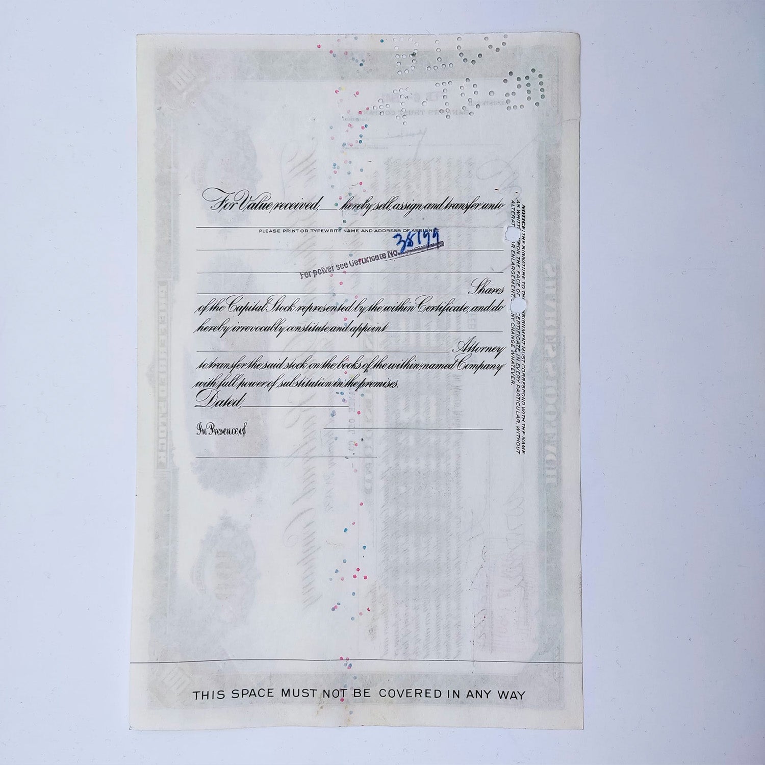 Certificados de acciones de la Baltimore and Ohio Railroad Company El primer ferrocarril de transporte público y el más antiguo de los Estados Unidos