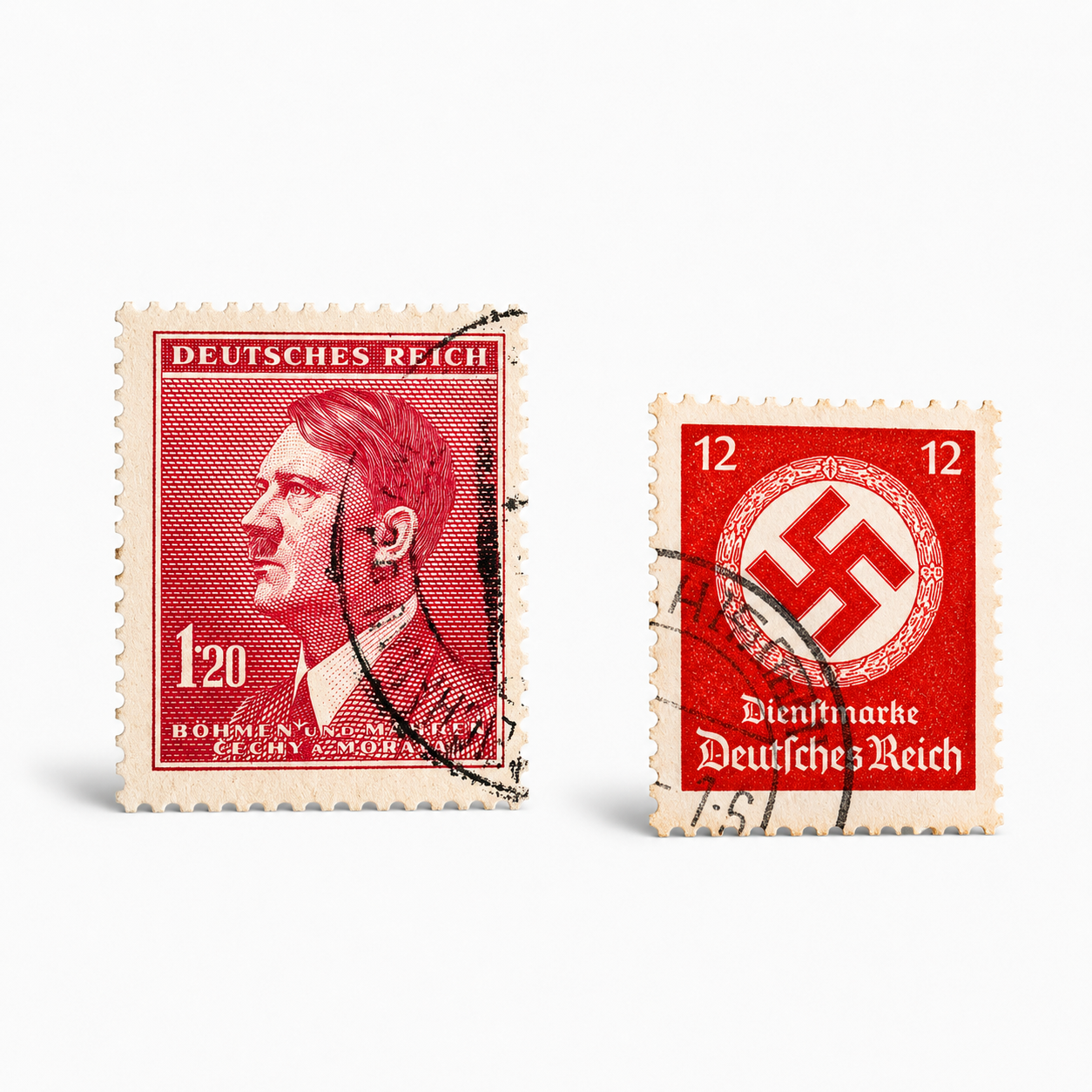 12 monedas y 2 sellos auténticas de la Segunda Guerra Mundial - El Tercer Reich | Certificados